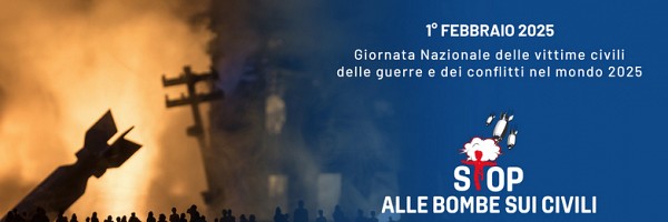 1° febbraio 2025: “Stop alle bombe sui civili”, i Comuni si illuminano di blu